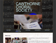 Tablet Screenshot of cawthorne-choral.co.uk